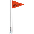 8" x 12" Double Sided PVC Bike Flag with Pole and Bracket